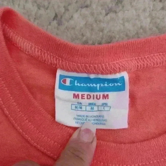 Champion Mens Salmon Vintage Look Tee M - Picture 5 of 9